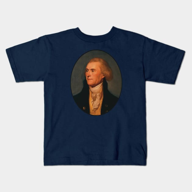 President Thomas Jefferson Kids T-Shirt by warishellstore